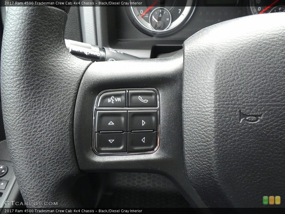Black/Diesel Gray Interior Controls for the 2017 Ram 4500 Tradesman Crew Cab 4x4 Chassis #120075702
