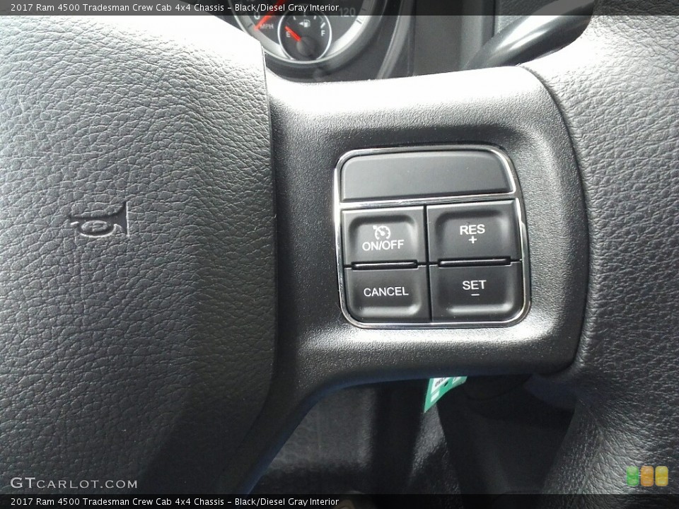 Black/Diesel Gray Interior Controls for the 2017 Ram 4500 Tradesman Crew Cab 4x4 Chassis #120075747