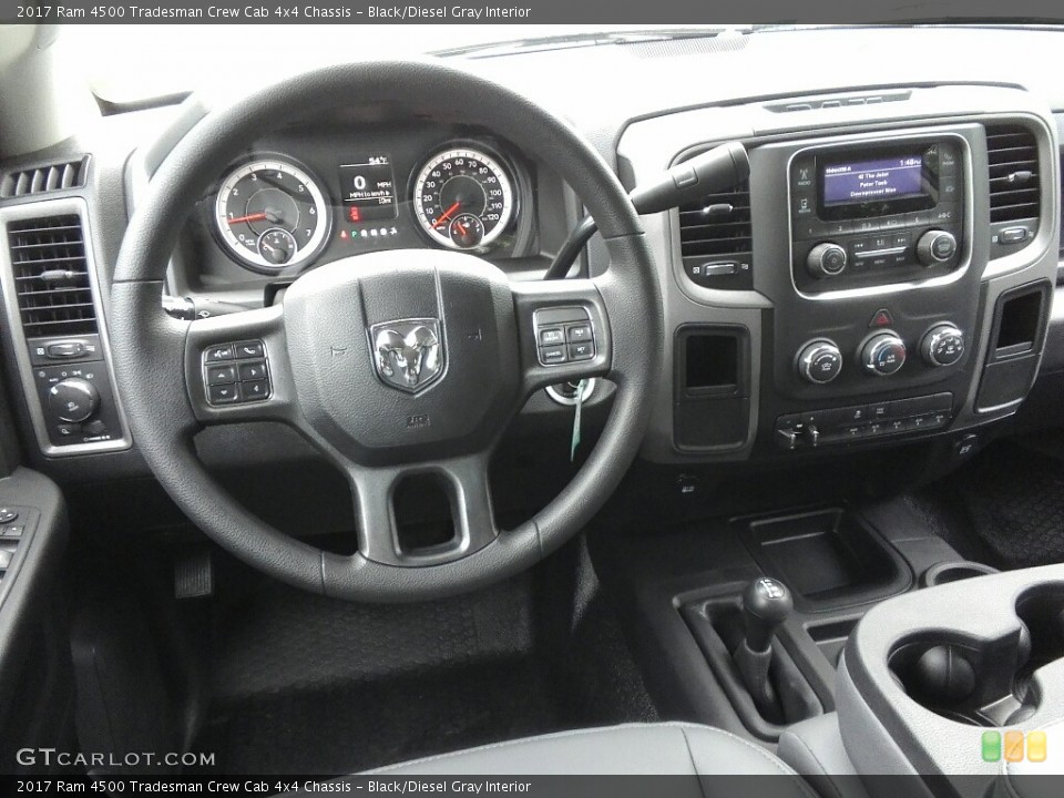 Black/Diesel Gray Interior Dashboard for the 2017 Ram 4500 Tradesman Crew Cab 4x4 Chassis #120076092