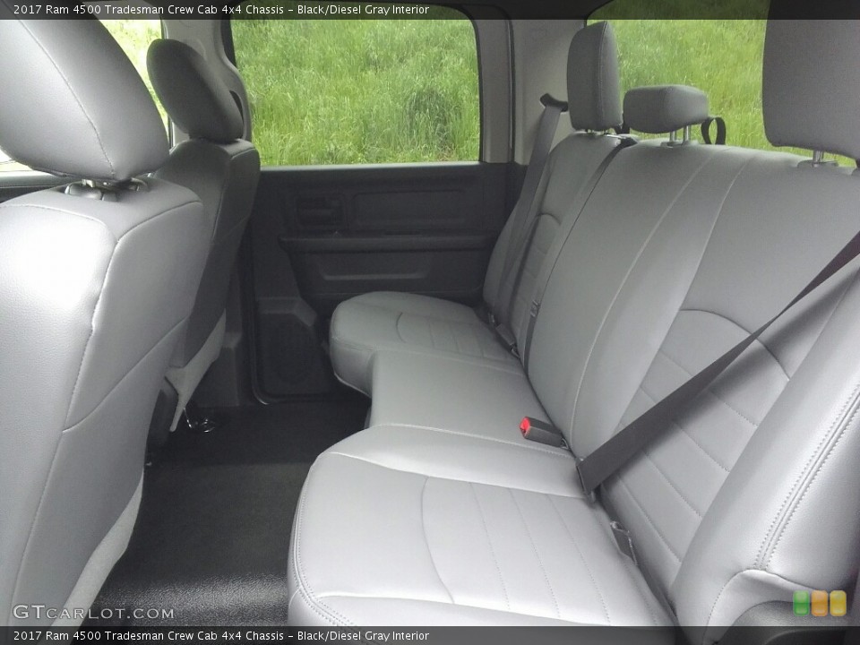 Black/Diesel Gray Interior Rear Seat for the 2017 Ram 4500 Tradesman Crew Cab 4x4 Chassis #120076119