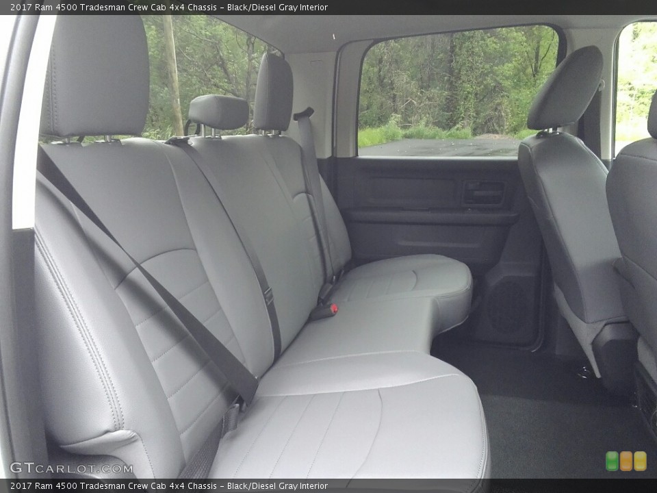Black/Diesel Gray Interior Rear Seat for the 2017 Ram 4500 Tradesman Crew Cab 4x4 Chassis #120076182