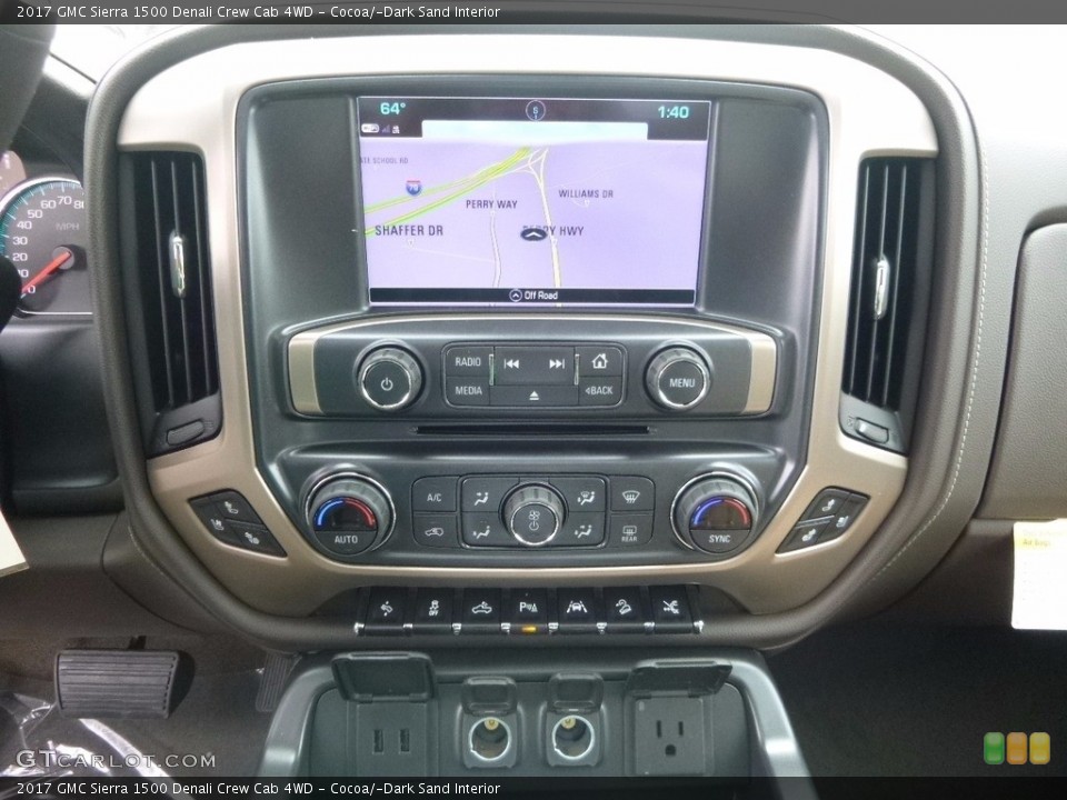 Cocoa/­Dark Sand Interior Controls for the 2017 GMC Sierra 1500 Denali Crew Cab 4WD #120092043