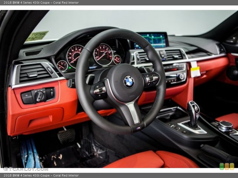 Coral Red Interior Dashboard for the 2018 BMW 4 Series 430i Coupe #120099024