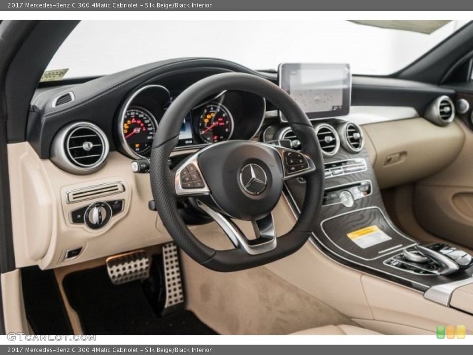 Silk Beige/Black Interior Dashboard for the 2017 Mercedes-Benz C 300 4Matic Cabriolet #120104127