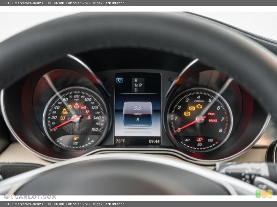 Silk Beige/Black Interior Gauges for the 2017 Mercedes-Benz C 300 4Matic Cabriolet #120104160