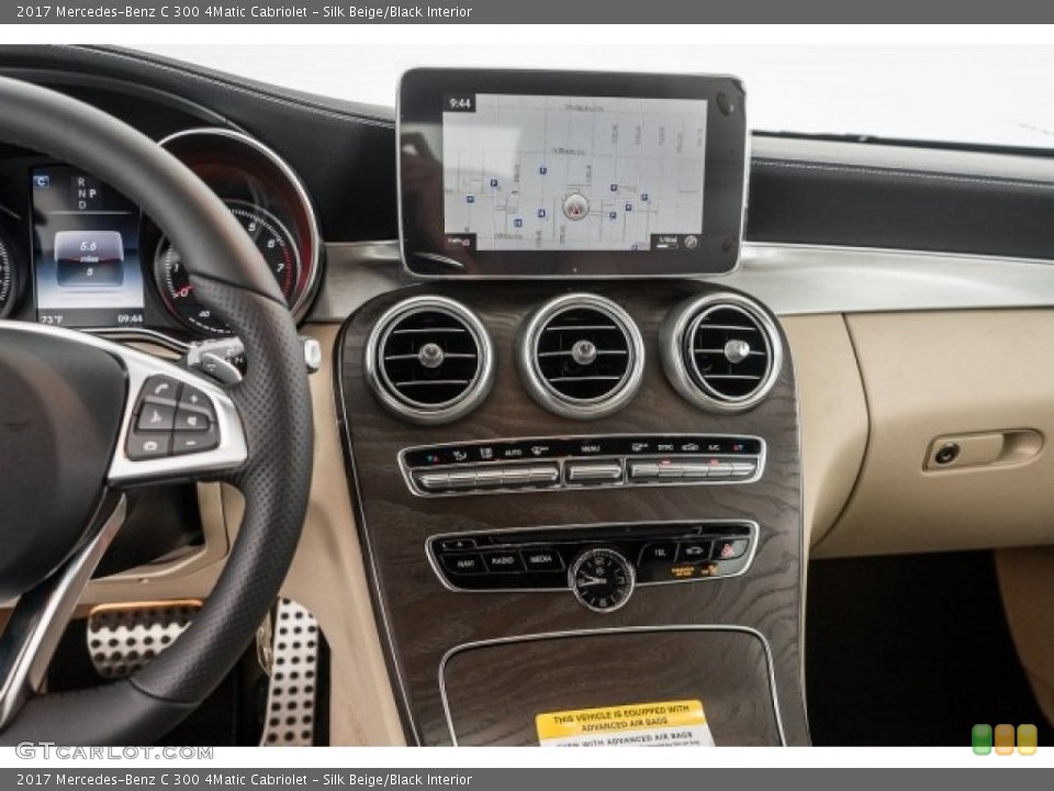 Silk Beige/Black Interior Controls for the 2017 Mercedes-Benz C 300 4Matic Cabriolet #120104172
