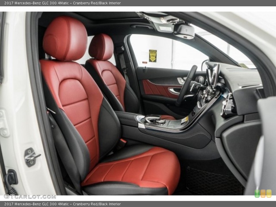 Cranberry Red/Black 2017 Mercedes-Benz GLC Interiors