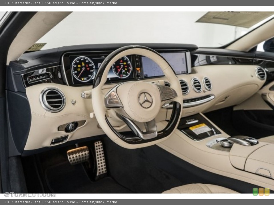 Porcelain/Black Interior Dashboard for the 2017 Mercedes-Benz S 550 4Matic Coupe #120105315