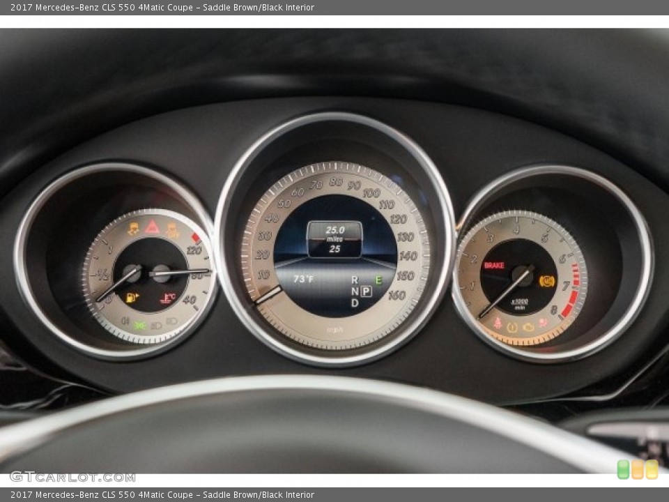 Saddle Brown/Black Interior Gauges for the 2017 Mercedes-Benz CLS 550 4Matic Coupe #120108210
