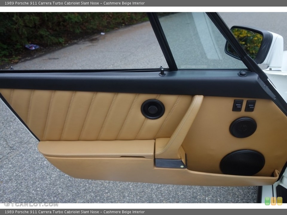 Cashmere Beige Interior Door Panel for the 1989 Porsche 911 Carrera Turbo Cabriolet Slant Nose #120110928