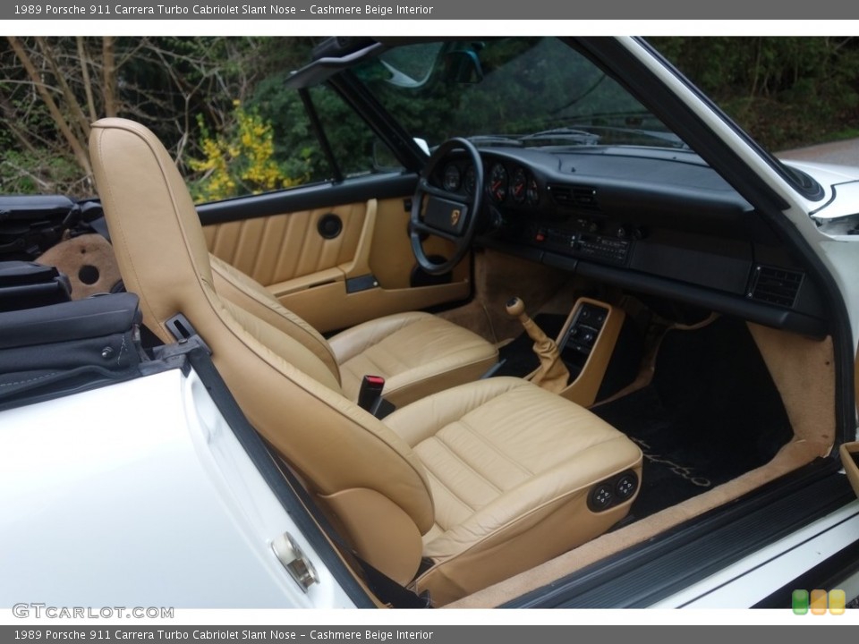 Cashmere Beige Interior Front Seat for the 1989 Porsche 911 Carrera Turbo Cabriolet Slant Nose #120111000