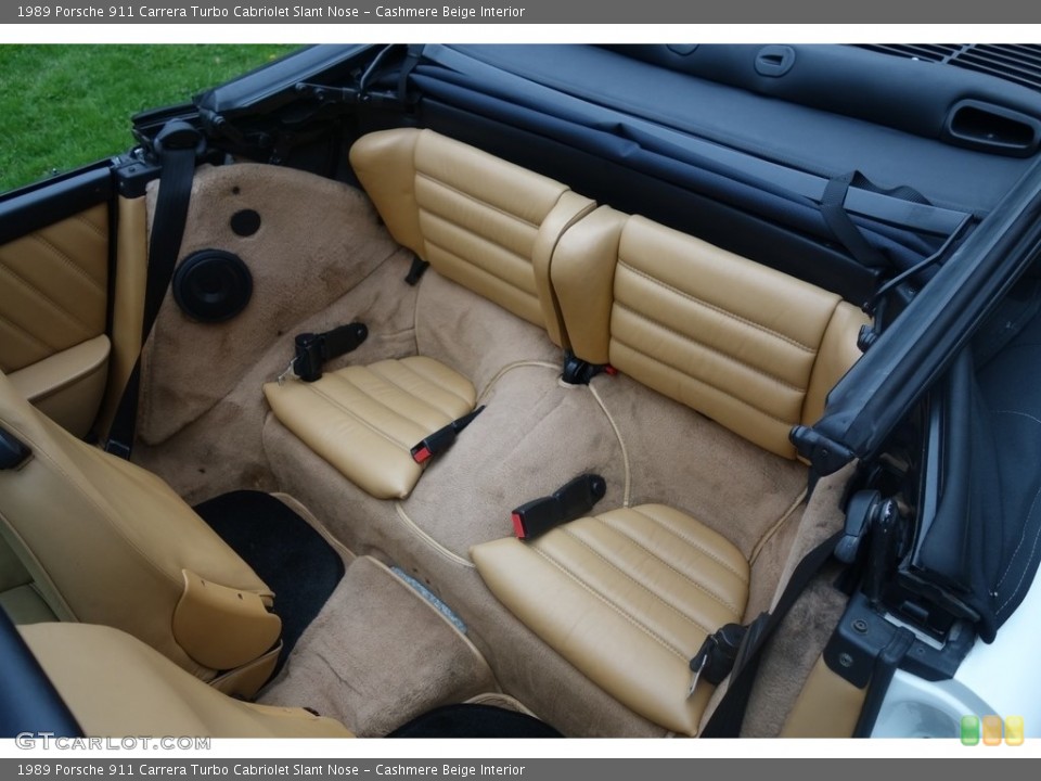 Cashmere Beige Interior Rear Seat for the 1989 Porsche 911 Carrera Turbo Cabriolet Slant Nose #120111117