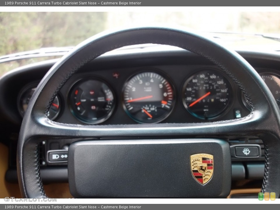 Cashmere Beige Interior Steering Wheel for the 1989 Porsche 911 Carrera Turbo Cabriolet Slant Nose #120111165