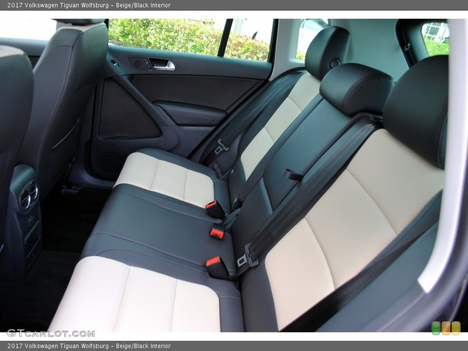 Beige/Black Interior Rear Seat for the 2017 Volkswagen Tiguan Wolfsburg #120115356
