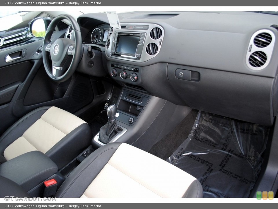 Beige/Black Interior Dashboard for the 2017 Volkswagen Tiguan Wolfsburg #120115524