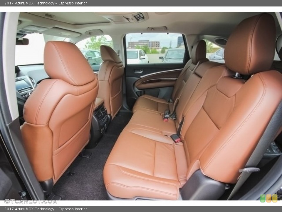 Espresso Interior Rear Seat for the 2017 Acura MDX Technology #120120222