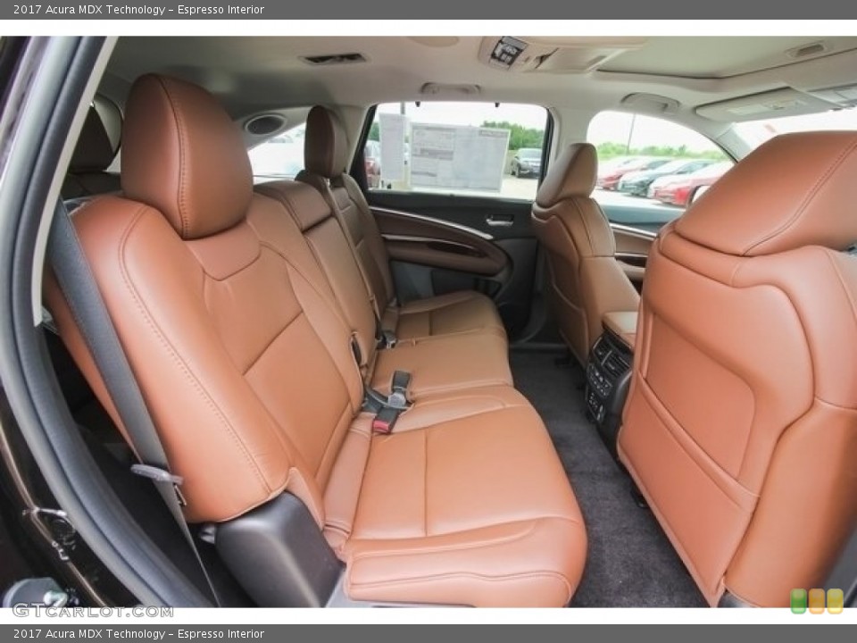 Espresso Interior Rear Seat for the 2017 Acura MDX Technology #120120285