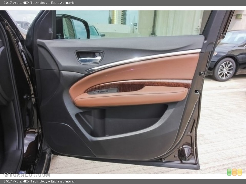Espresso Interior Door Panel for the 2017 Acura MDX Technology #120120303
