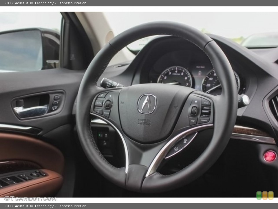 Espresso Interior Steering Wheel for the 2017 Acura MDX Technology #120120417