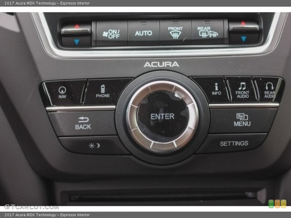 Espresso Interior Controls for the 2017 Acura MDX Technology #120120480