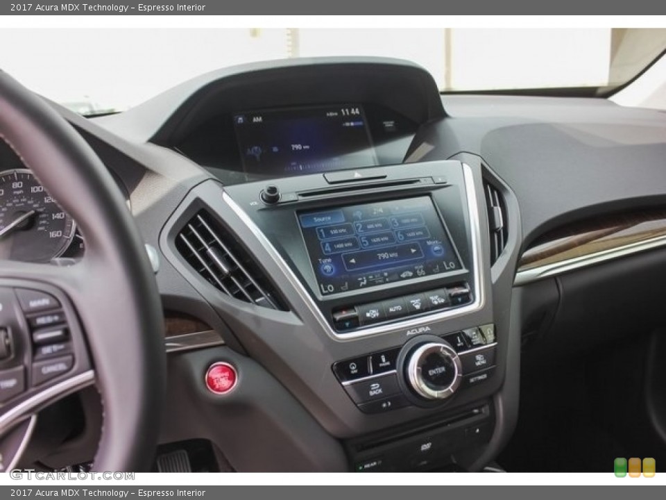 Espresso Interior Controls for the 2017 Acura MDX Technology #120120540