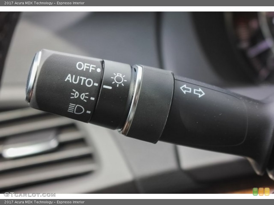 Espresso Interior Controls for the 2017 Acura MDX Technology #120120603