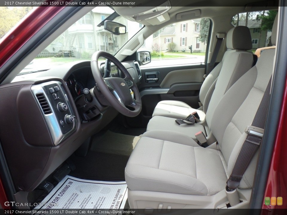 Cocoa/­Dune Interior Front Seat for the 2017 Chevrolet Silverado 1500 LT Double Cab 4x4 #120143003