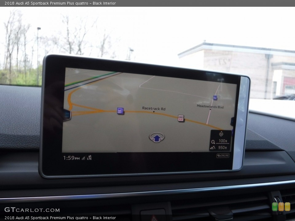 Black Interior Navigation for the 2018 Audi A5 Sportback Premium Plus quattro #120144554