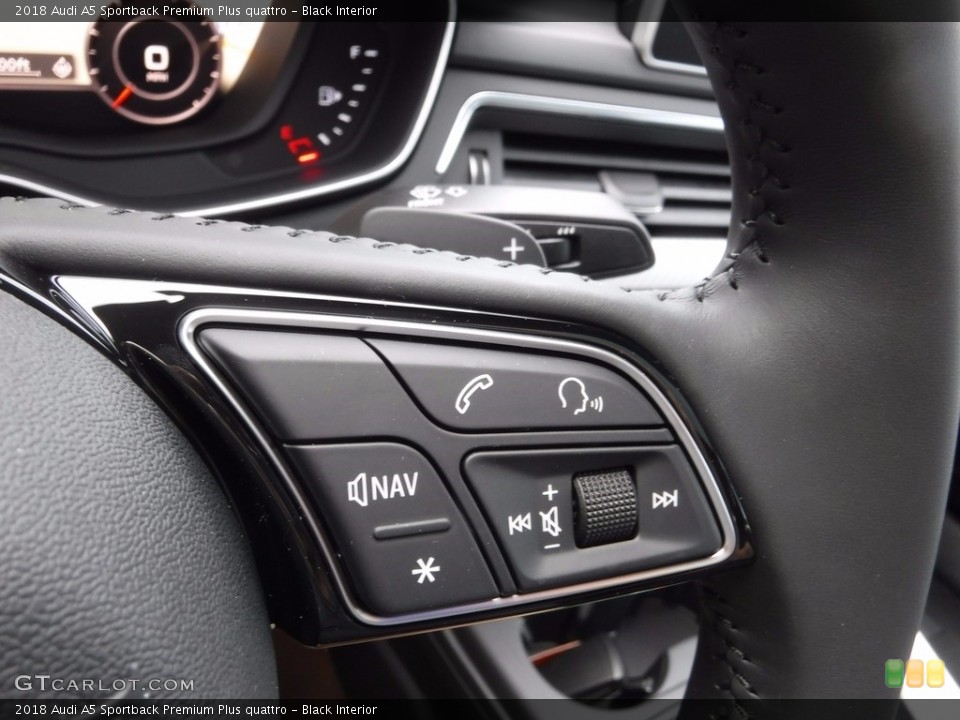 Black Interior Controls for the 2018 Audi A5 Sportback Premium Plus quattro #120144749