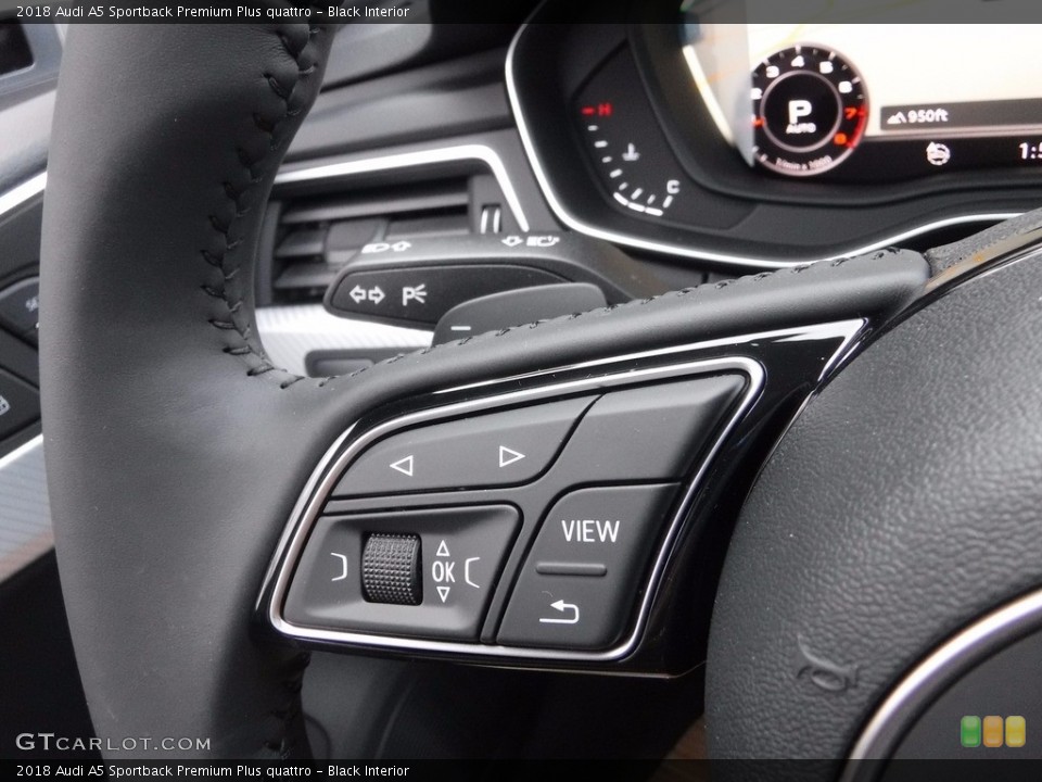 Black Interior Controls for the 2018 Audi A5 Sportback Premium Plus quattro #120144782