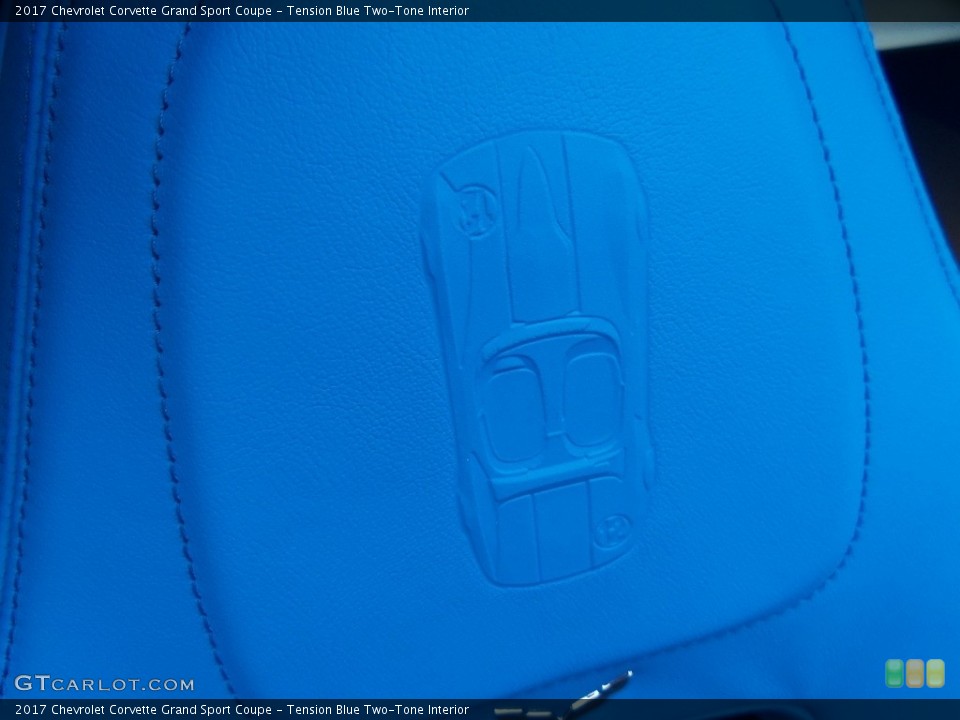 Tension Blue Two-Tone Interior Front Seat for the 2017 Chevrolet Corvette Grand Sport Coupe #120147188