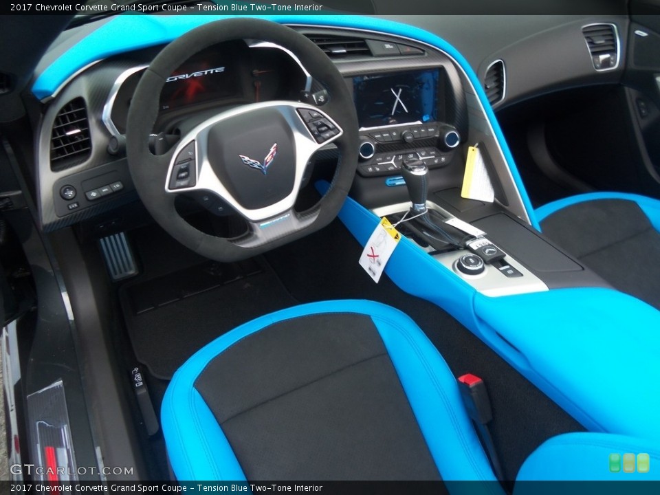 Tension Blue Two-Tone Interior Photo for the 2017 Chevrolet Corvette Grand Sport Coupe #120147344