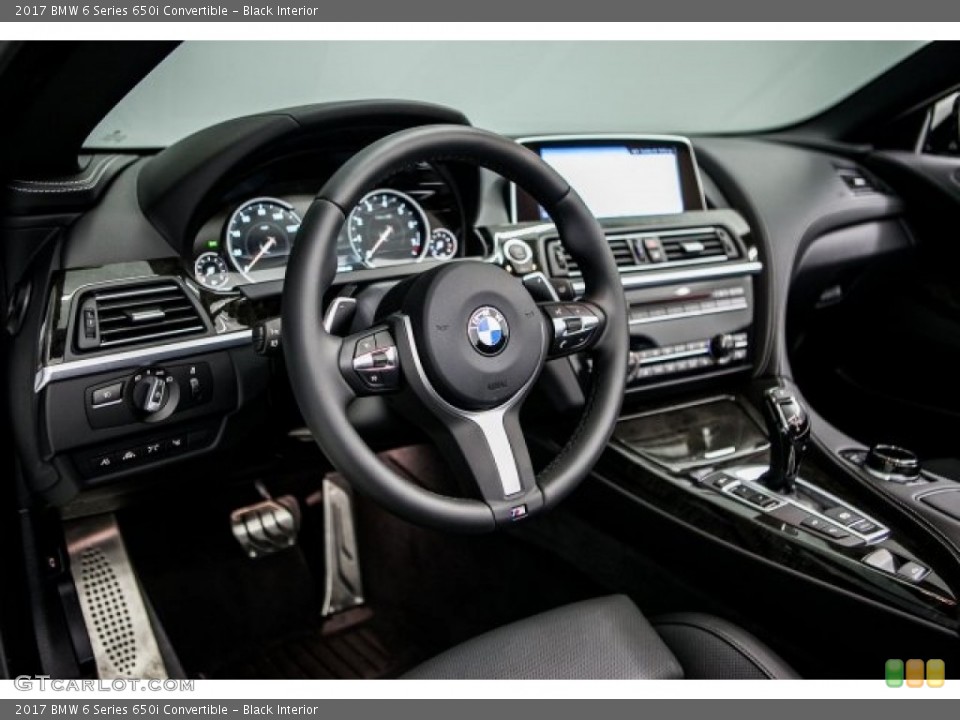 Black Interior Dashboard for the 2017 BMW 6 Series 650i Convertible #120151706