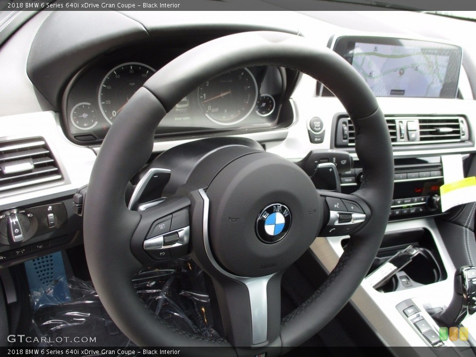 Black Interior Steering Wheel for the 2018 BMW 6 Series 640i xDrive Gran Coupe #120158630