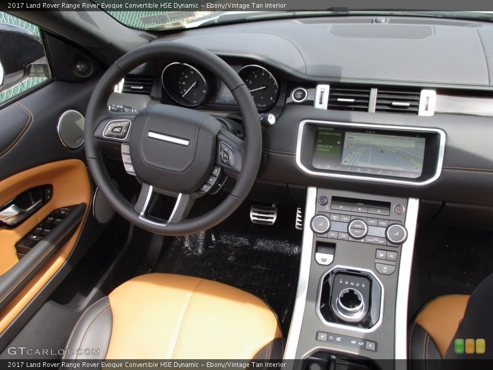 Ebony/Vintage Tan Interior Dashboard for the 2017 Land Rover Range Rover Evoque Convertible HSE Dynamic #120159122