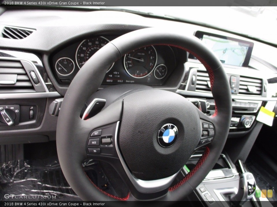 Black Interior Steering Wheel for the 2018 BMW 4 Series 430i xDrive Gran Coupe #120160166