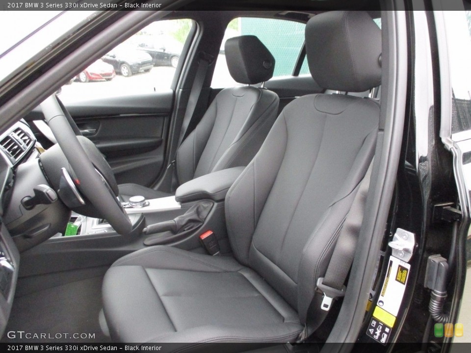 Black Interior Front Seat for the 2017 BMW 3 Series 330i xDrive Sedan #120161614