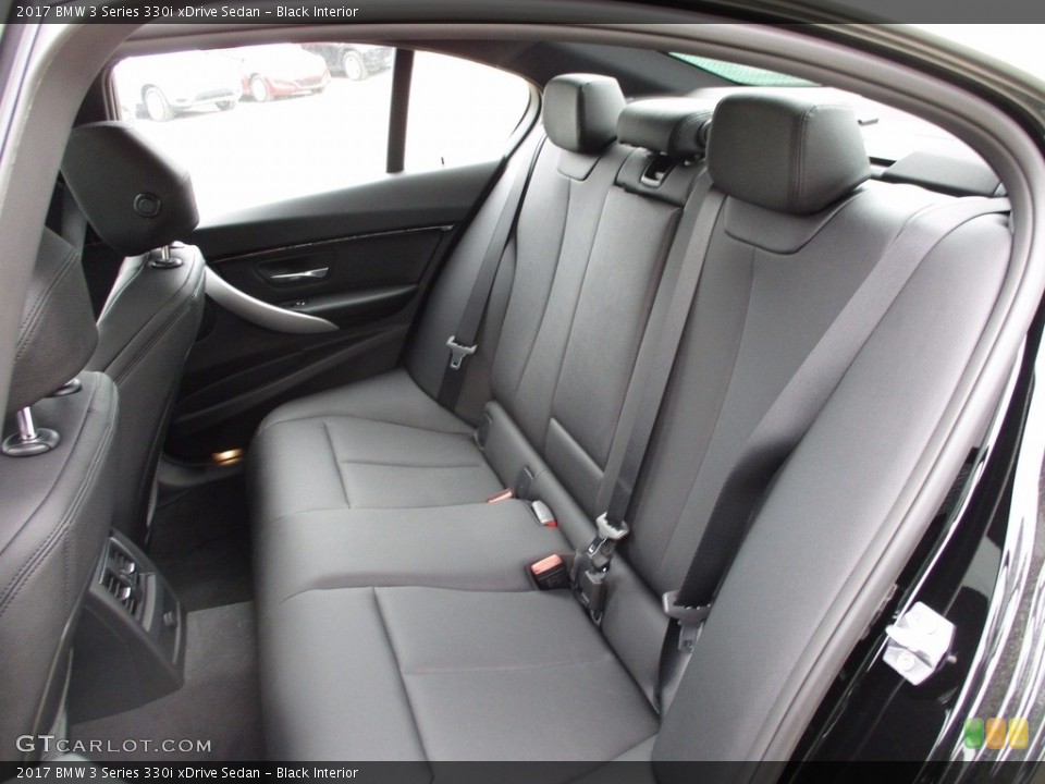 Black Interior Rear Seat for the 2017 BMW 3 Series 330i xDrive Sedan #120161640