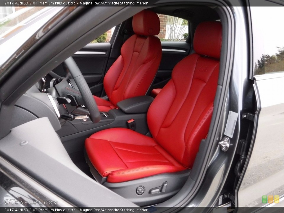 Magma Red/Anthracite Stitching 2017 Audi S3 Interiors