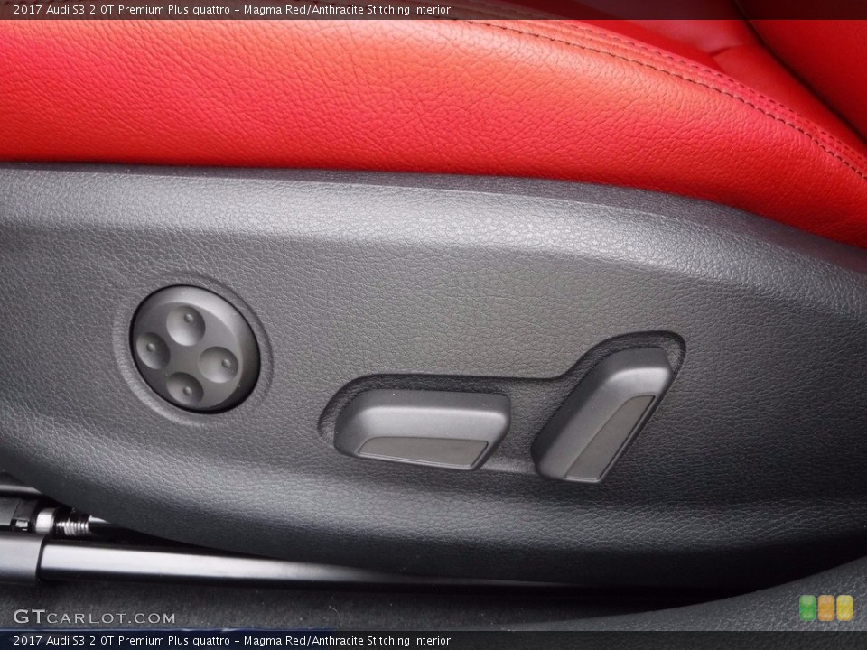 Magma Red/Anthracite Stitching Interior Controls for the 2017 Audi S3 2.0T Premium Plus quattro #120169679