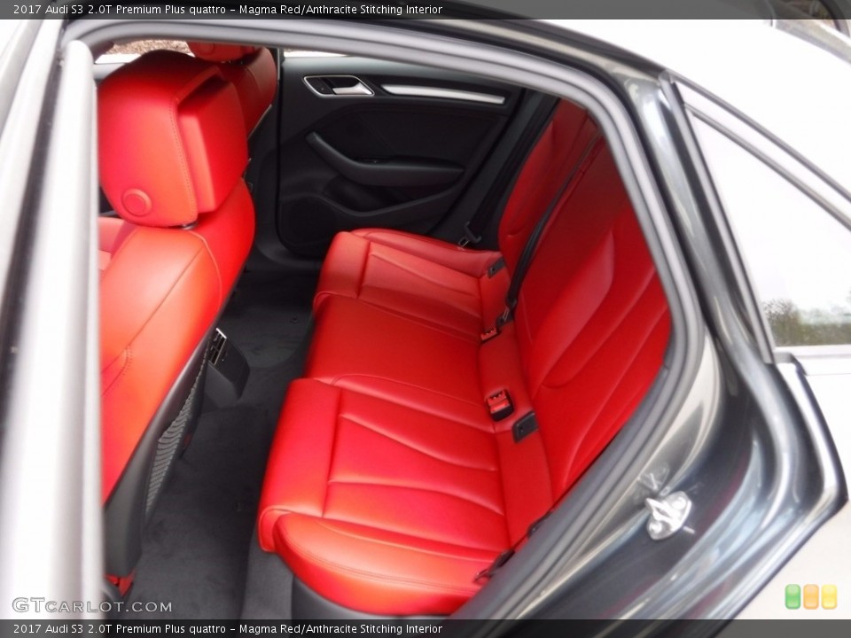 Magma Red/Anthracite Stitching Interior Rear Seat for the 2017 Audi S3 2.0T Premium Plus quattro #120169982