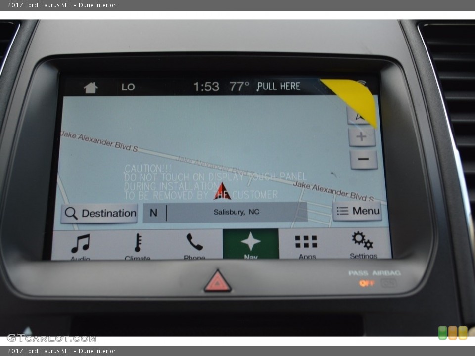 Dune Interior Navigation for the 2017 Ford Taurus SEL #120178364