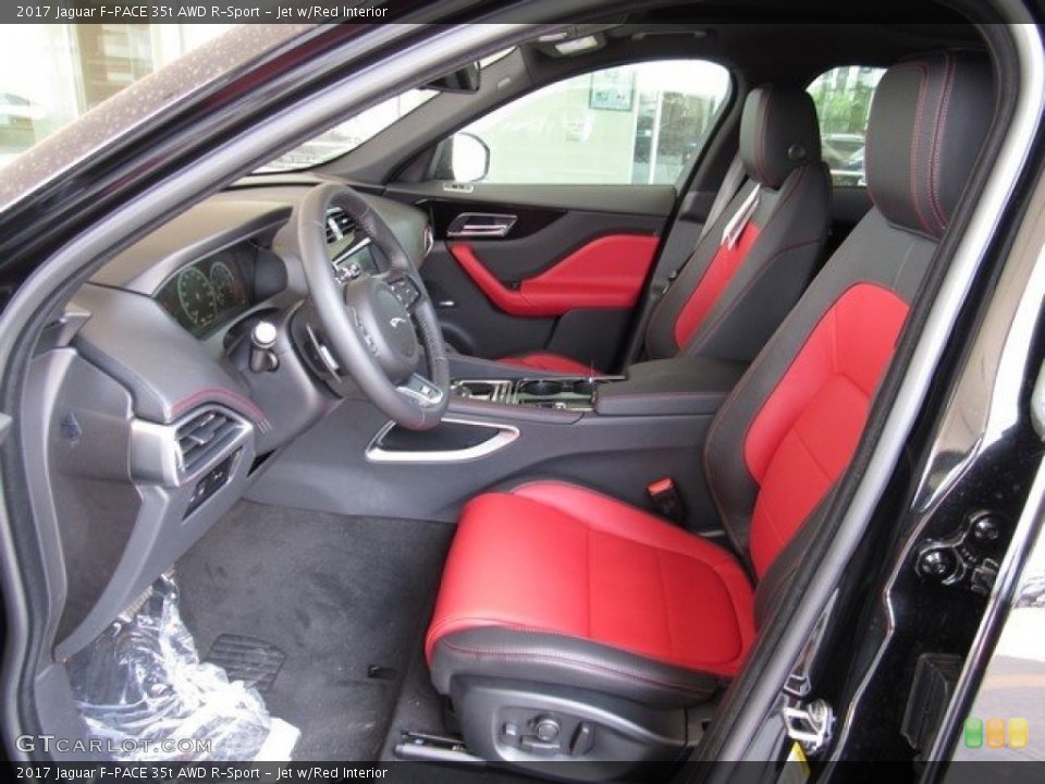 Jet w/Red Interior Photo for the 2017 Jaguar F-PACE 35t AWD R-Sport #120182628