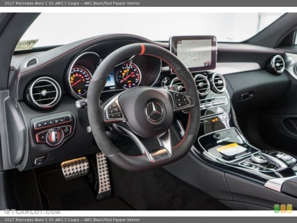 AMG Black/Red Pepper Interior Dashboard for the 2017 Mercedes-Benz C 63 AMG S Coupe #120186484