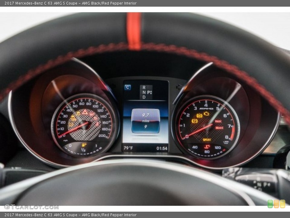 AMG Black/Red Pepper Interior Gauges for the 2017 Mercedes-Benz C 63 AMG S Coupe #120186520