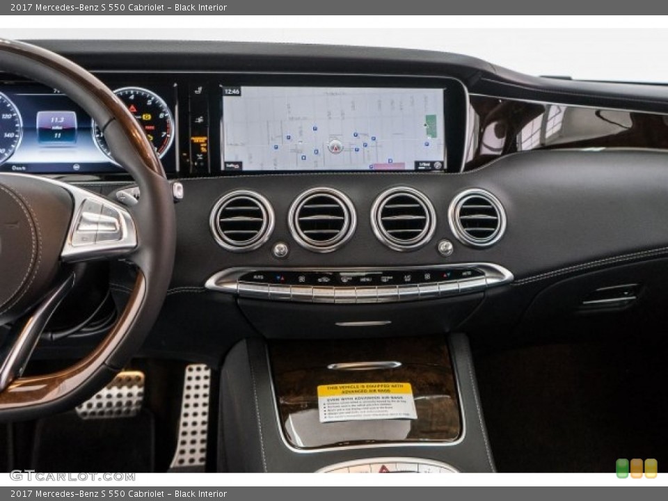 Black Interior Controls for the 2017 Mercedes-Benz S 550 Cabriolet #120187746