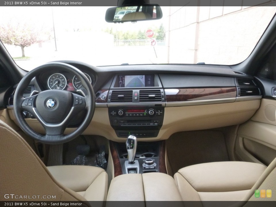 Sand Beige Interior Dashboard for the 2013 BMW X5 xDrive 50i #120191385