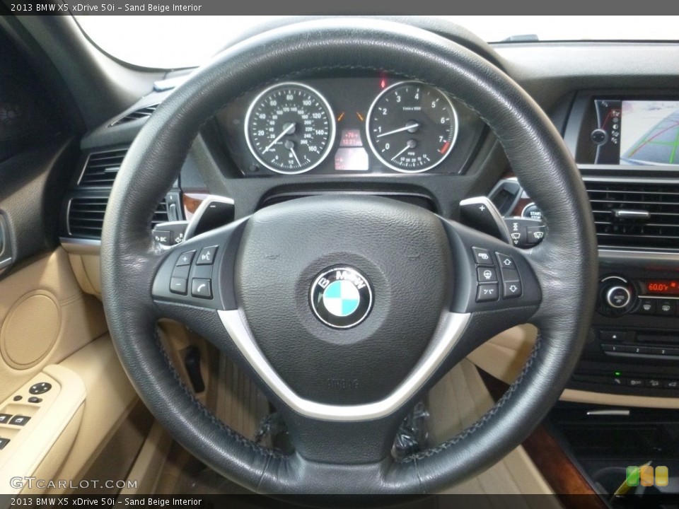 Sand Beige Interior Steering Wheel for the 2013 BMW X5 xDrive 50i #120191400