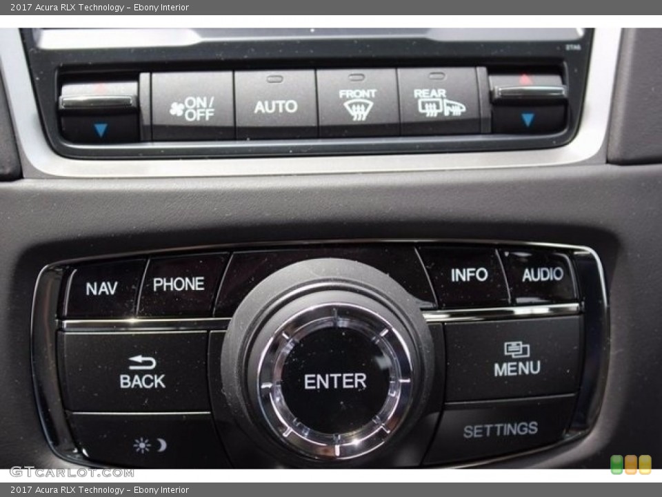 Ebony Interior Controls for the 2017 Acura RLX Technology #120208991