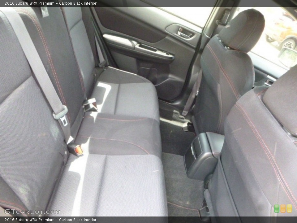 Carbon Black Interior Rear Seat for the 2016 Subaru WRX Premium #120220905